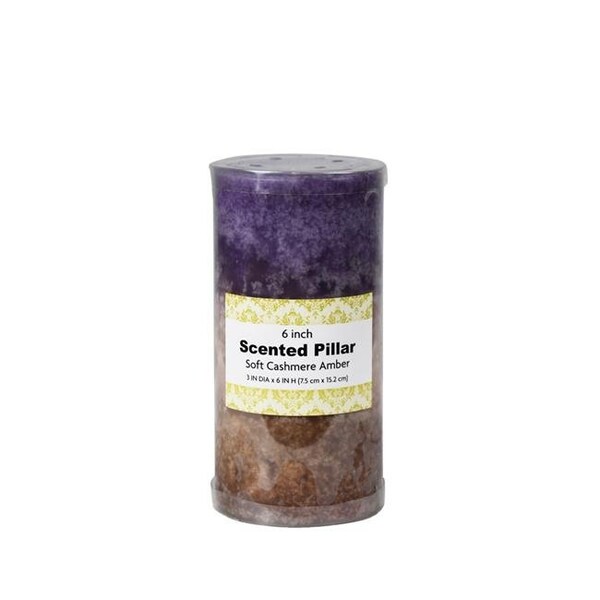 Jeco Jeco CPC-3613-12 3 x 6 in. Sand Scented Pillar Candle; Purple - 12 Piece CPC-3613_12 - main